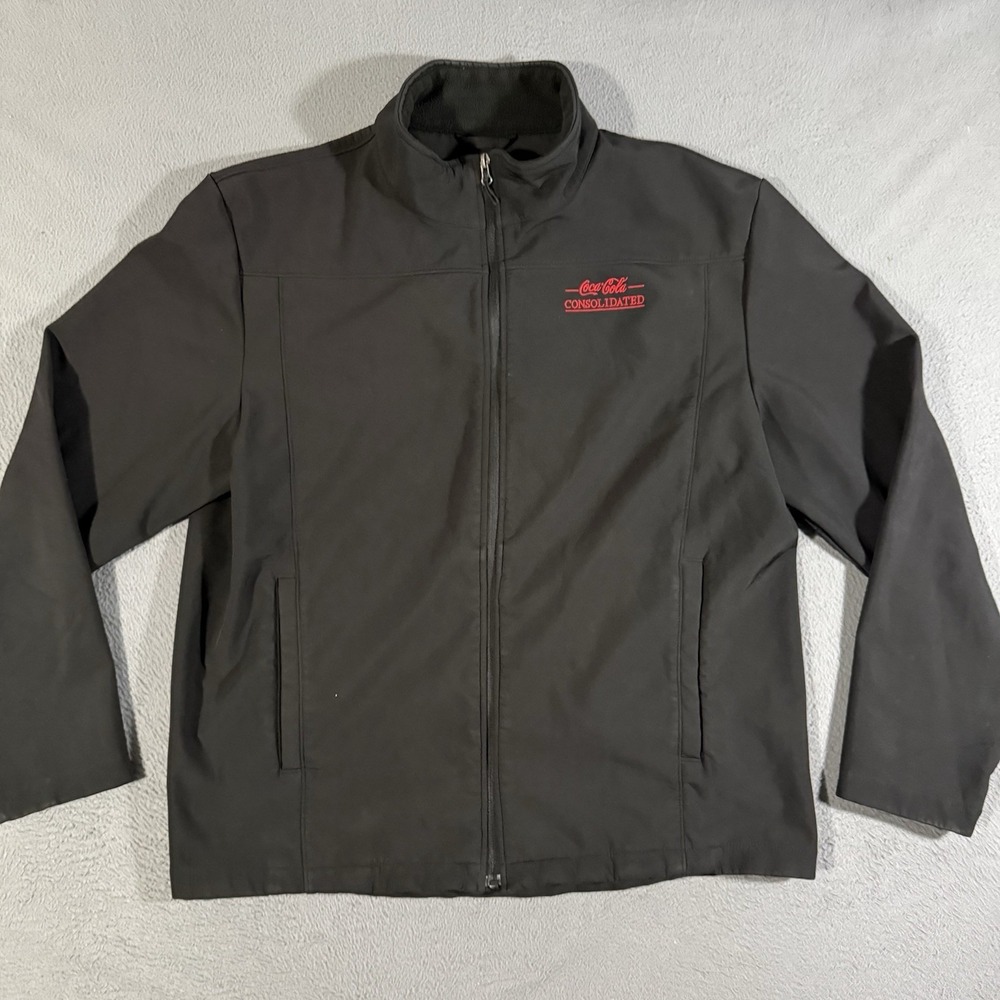 Coca Cola Bottling Co Consolidated Jacket Mens Lg Fleece Lined Coat Embroidered‎